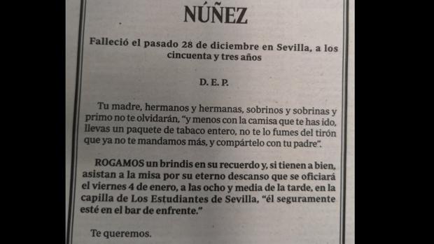 El divertido obituario publicado en ABC: Si tienen a bien, asistan a misa por su eterno descanso (…), él seguramente esté en el bar