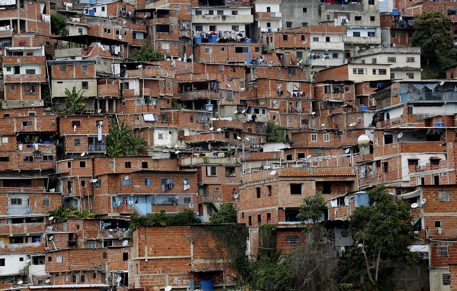 Vista del barrio Colina 12 de febrero en Caracas (Venezuela). 