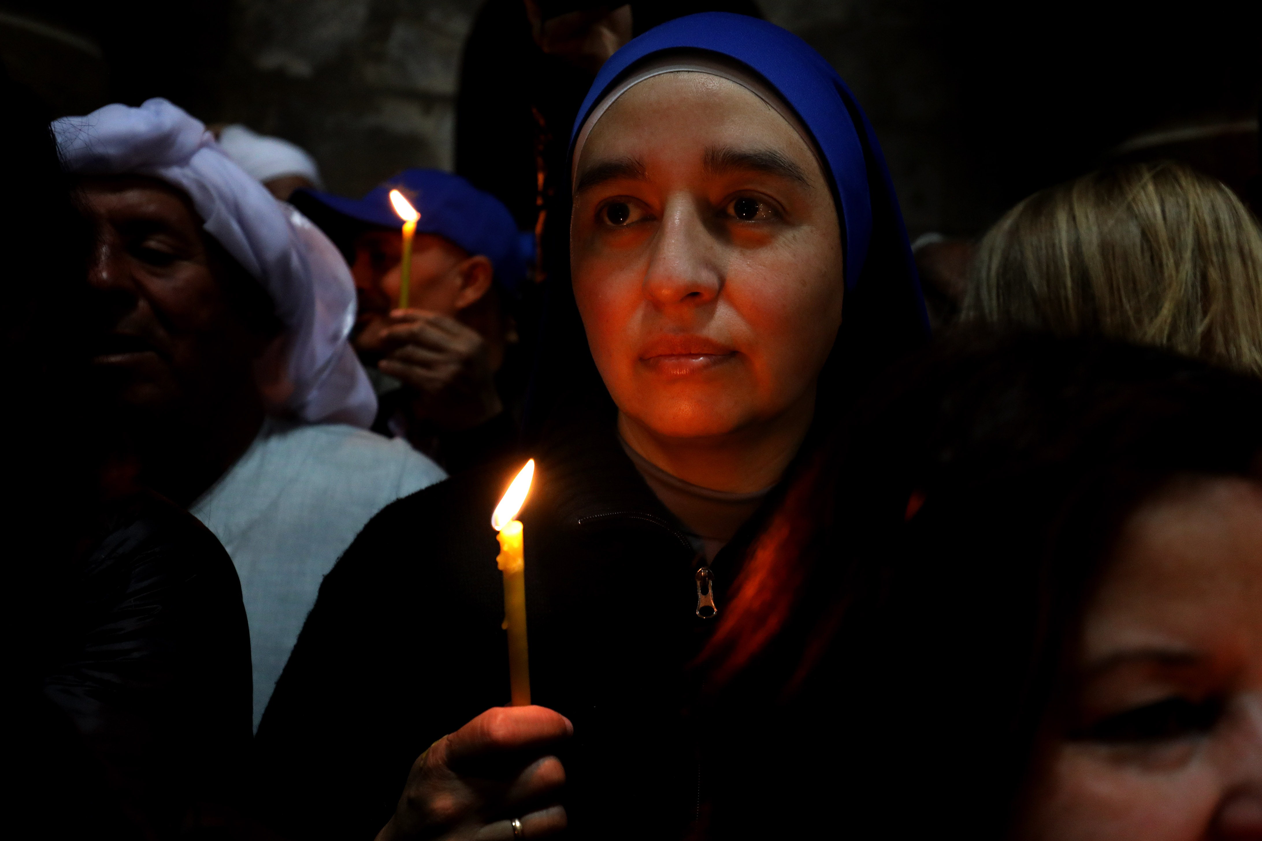 Los cristianos católicos celebran la resurrección de Cristo en Jerusalén