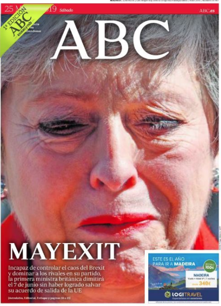 Portadas de la prensa internacional para este sábado 25 de mayo de 2019