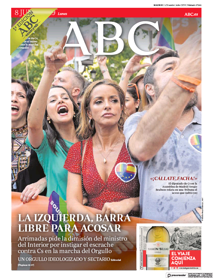 Portadas de la prensa internacional de este lunes 8 de julio de 2019