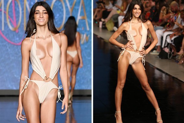 A esta supermodelo se le salió una LOLA en pleno desfile y siguió caminando como si nada (FOTOS)