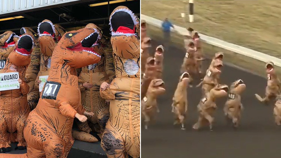 ¡El mejor concurso del mundo! Una carrera… ¿de dinosaurios? (VIDEO)