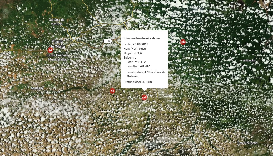 Sismo de magnitud 3.6 sacude Maturín