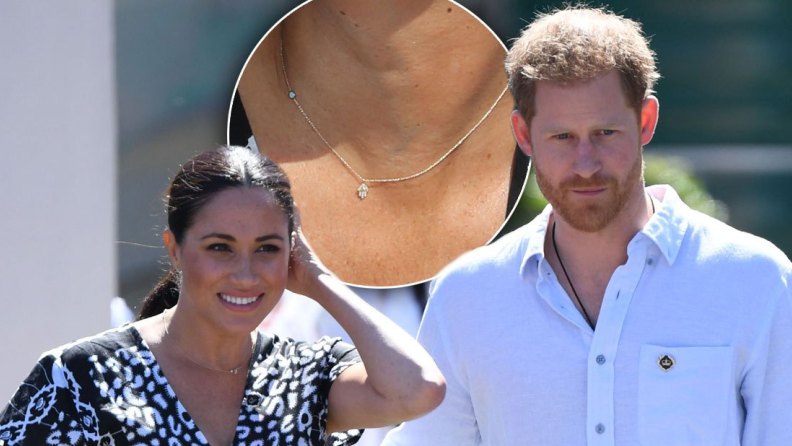 ¿Supersticiosa? El collar de Meghan Markle contra el “mal de ojo” (FOTO)