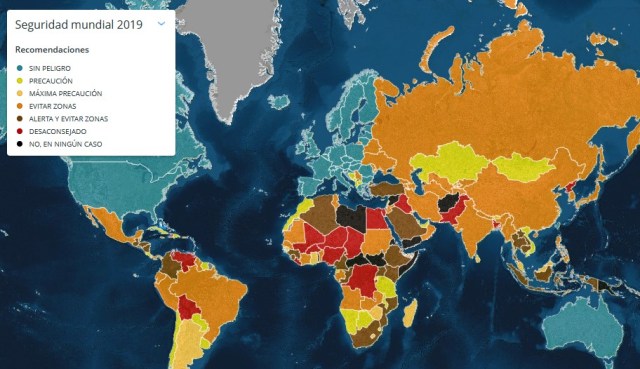 El Mapa De Los Países Más Peligrosos En 2019