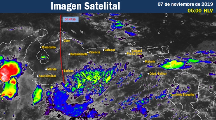 El estado del tiempo en Venezuela este jueves #7Nov, según el Inameh