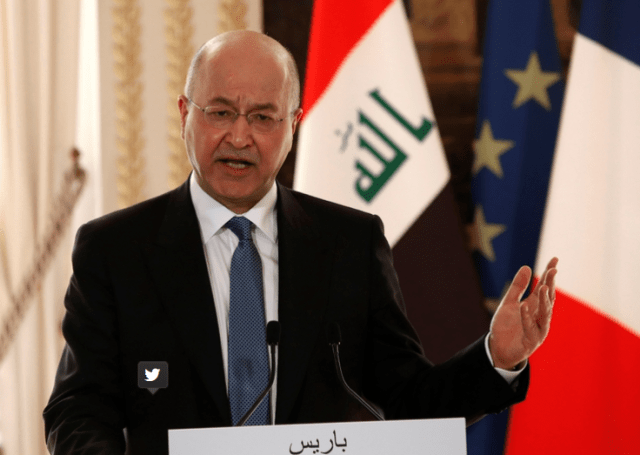 Barham Salih, presidente de Irak (Reuters).