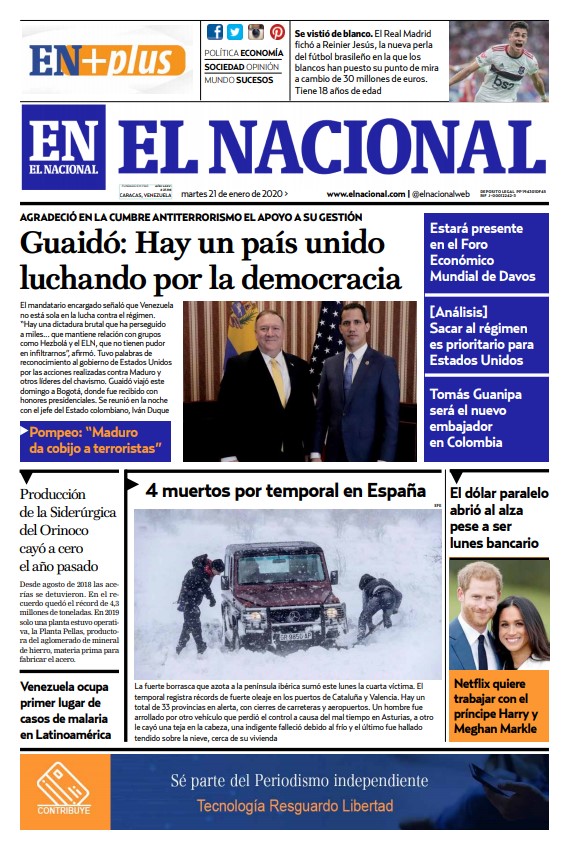 Portadas de este martes 21 de enero de 2020