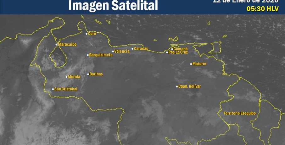 El estado del tiempo en Venezuela este domingo #12Ene, según el Inameh