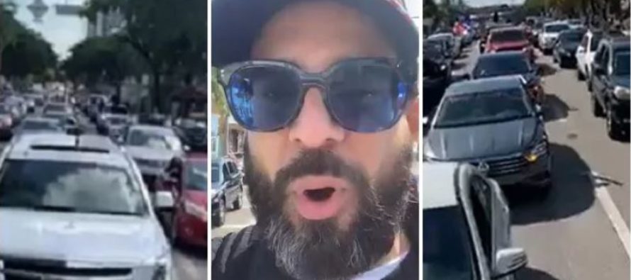 Miami fue el escenario de protestas en autos al grito de Viva