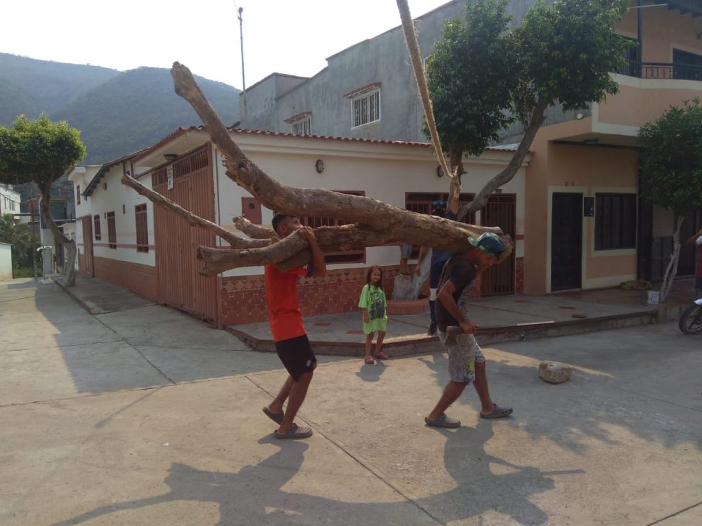 Interrumpen la cuarentena para buscar leña para cocinar en Táchira