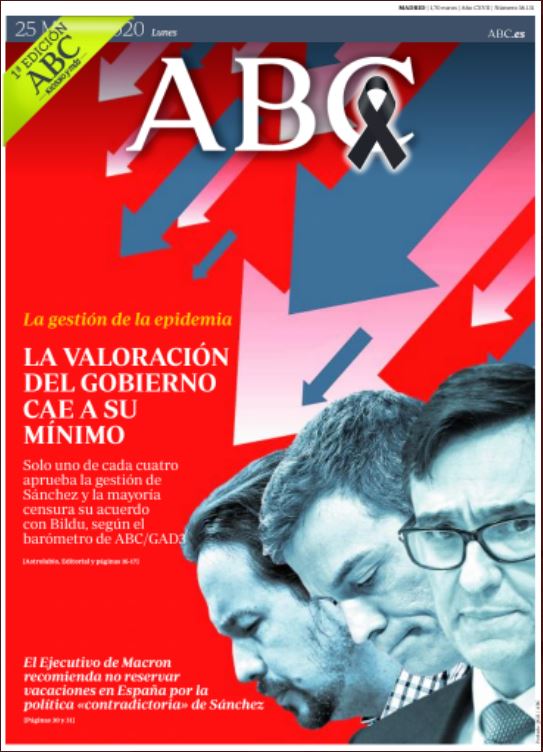 Portadas de la prensa internacional de este lunes 25 de mayo de 2020