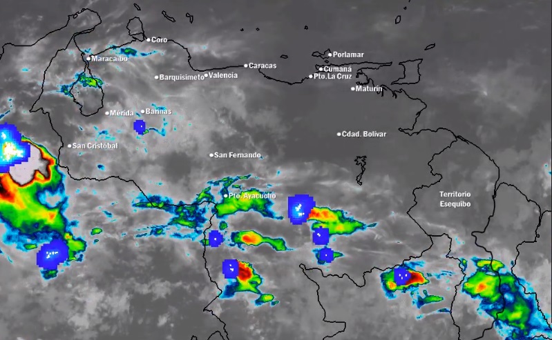 El estado del tiempo en Venezuela este lunes #25May, según el Inameh