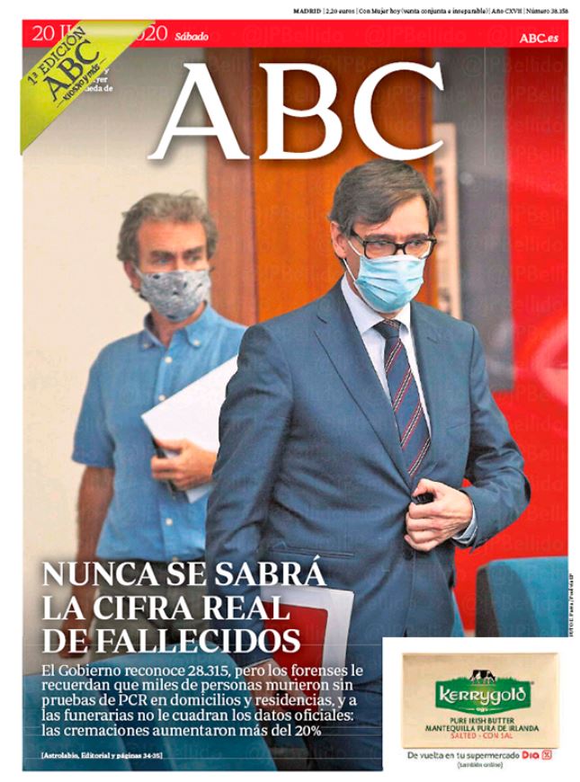 Portadas de la prensa internacional de este sábado 20 de junio de 2020