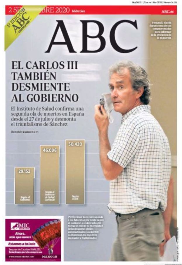 Portadas de la prensa internacional de este miércoles 2 de septiembre de 2020