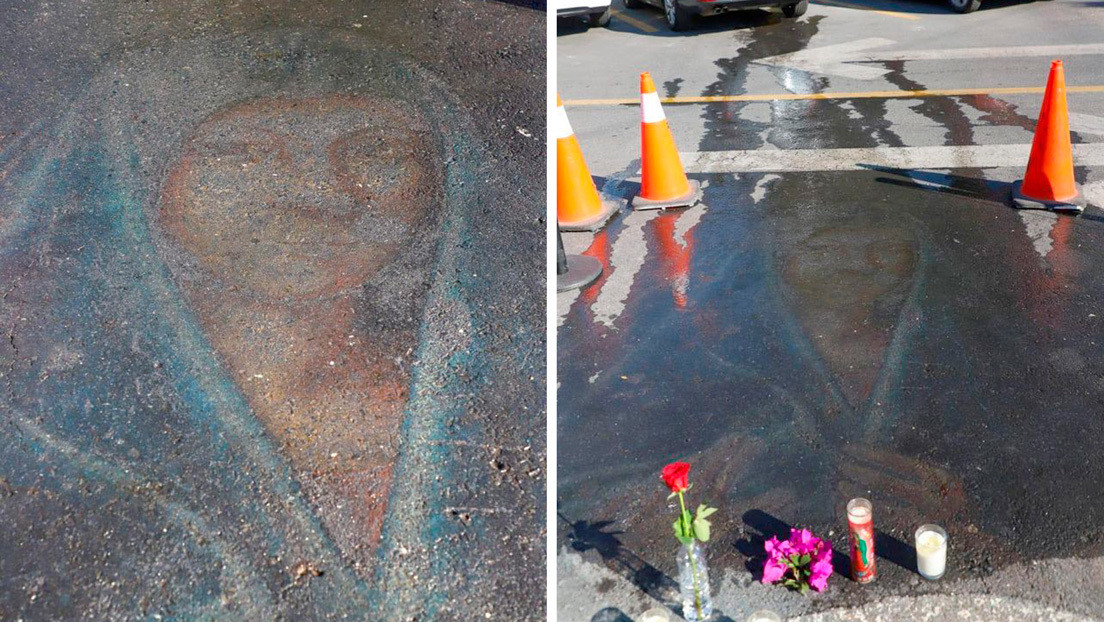 La inexplicable reaparición de una virgen pintada con tiza hace 13 años en México