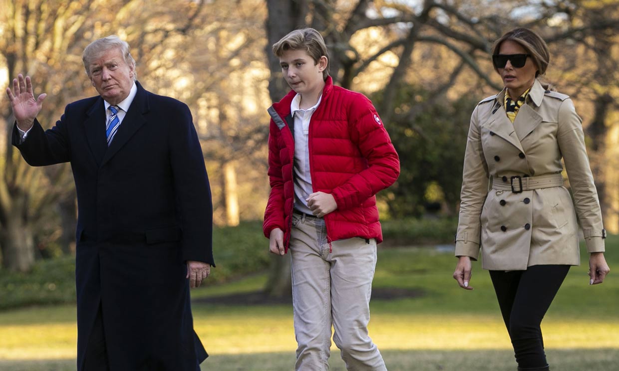 Barron Trump, uno de los hijos del presidente de EEUU, también tuvo Covid-19