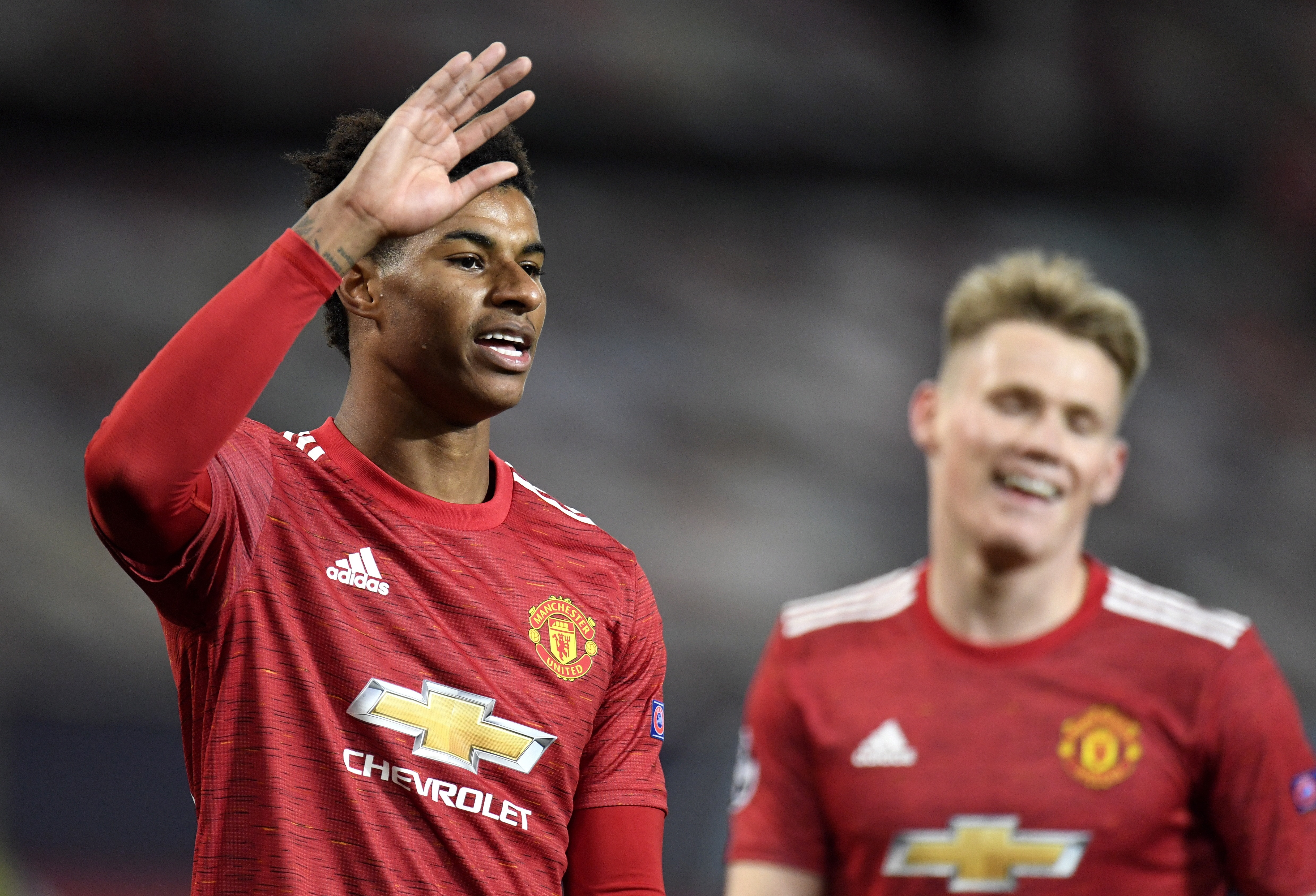 El Manchester United aplastó al Leipzig con un triplete de Rashford