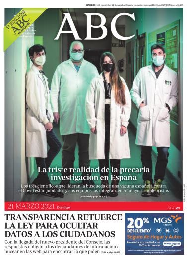 Portadas de la prensa internacional de este domingo 21 de marzo de 2021