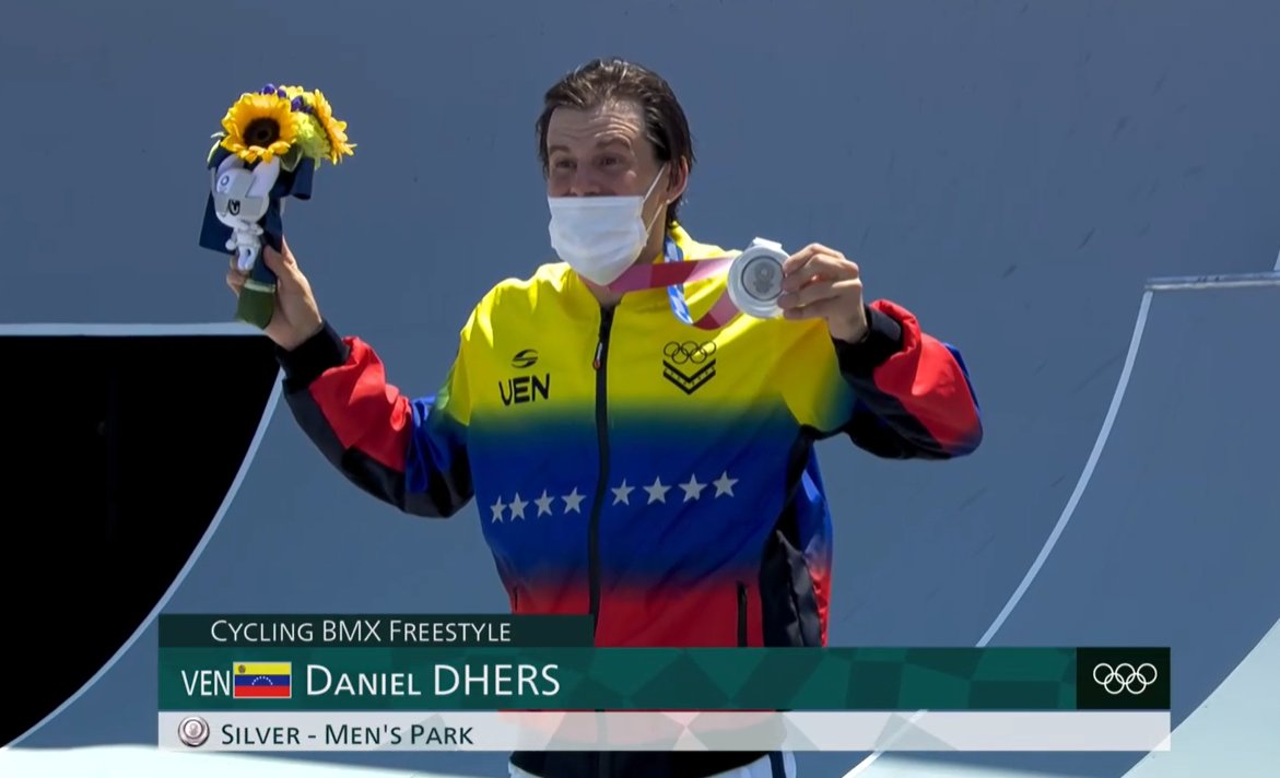 LA IMAGEN: Daniel Dhers Con La Tercera Medalla De Plata De Venezuela En ...