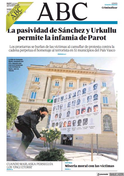 Portadas de la prensa internacional de este sábado 18 de septiembre de 2021