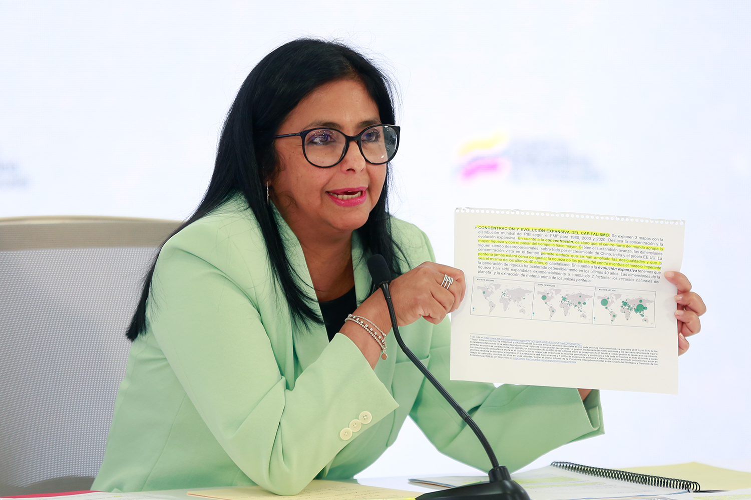 Delcy Eloína volvió a quejarse por la demora de las dosis del mecanismo Covax