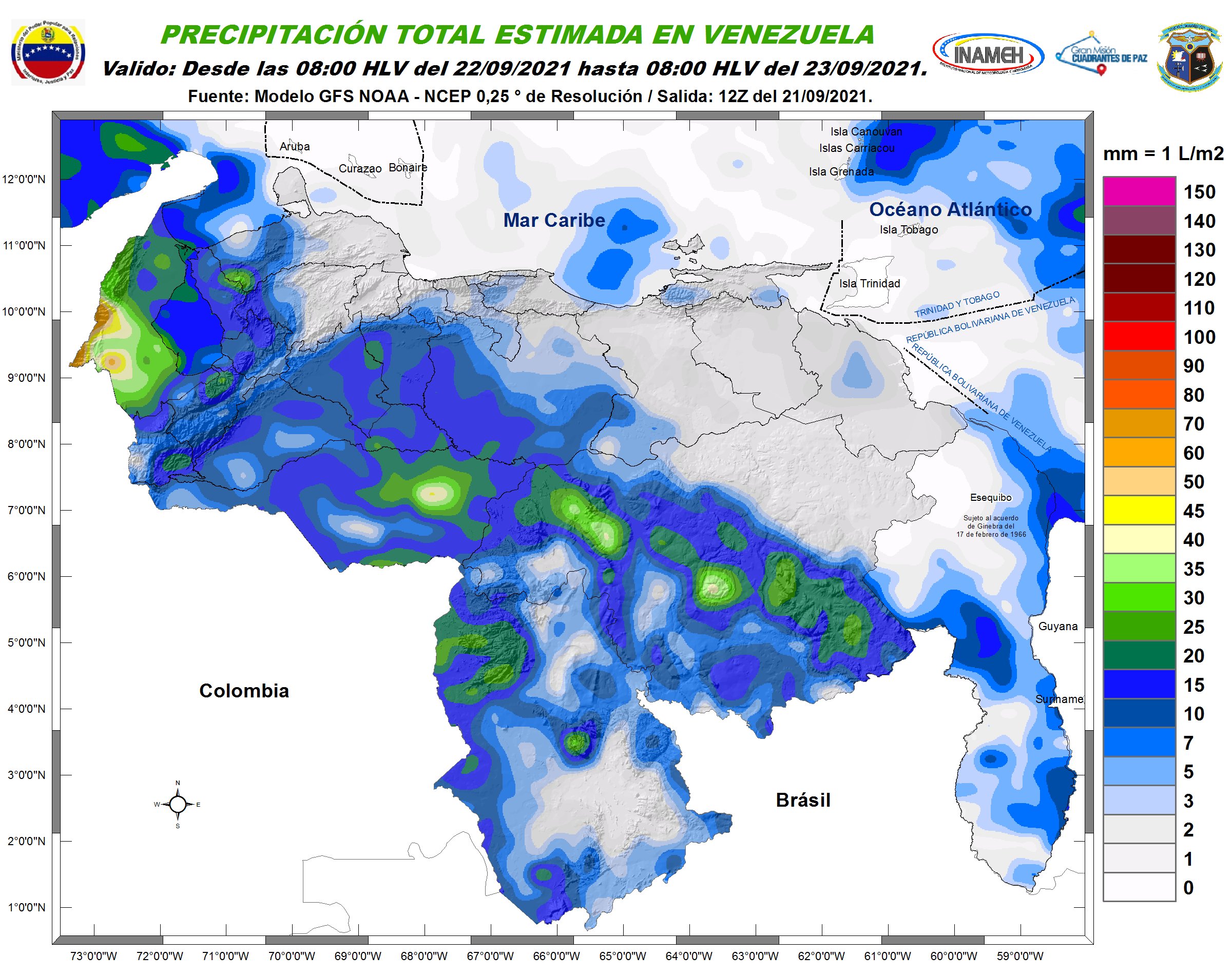 Nubosidad, lluvias, ráfagas de viento y descargas eléctricas: El pronóstico de Inameh para este #22Sep