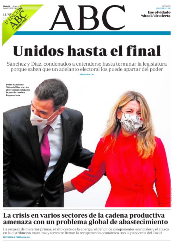 Portadas de la prensa internacional de este lunes 1 de noviembre de 2021