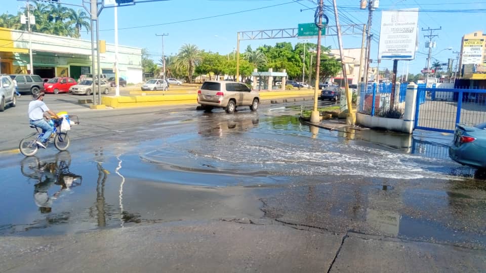 Alcantarillas llevan de mal en peor un tramo de la Av. Intercomunal en Barcelona (FOTOS)