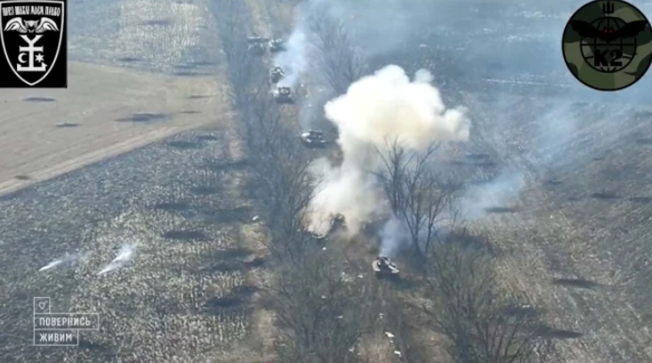 VIDEO: Dramática emboscada de Ucrania fulminó al último convoy de la muerte de Putin