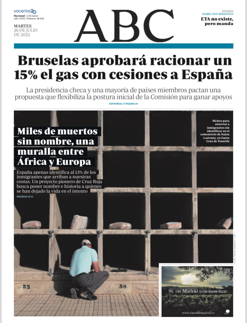 Portadas de la prensa internacional de este martes 26 de julio de 2022