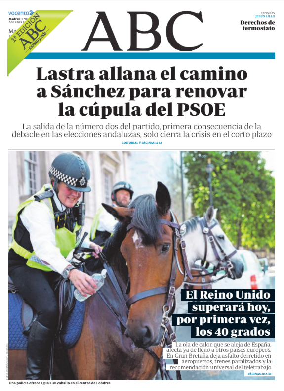 Portadas de la prensa internacional de este martes 19 de julio de 2022