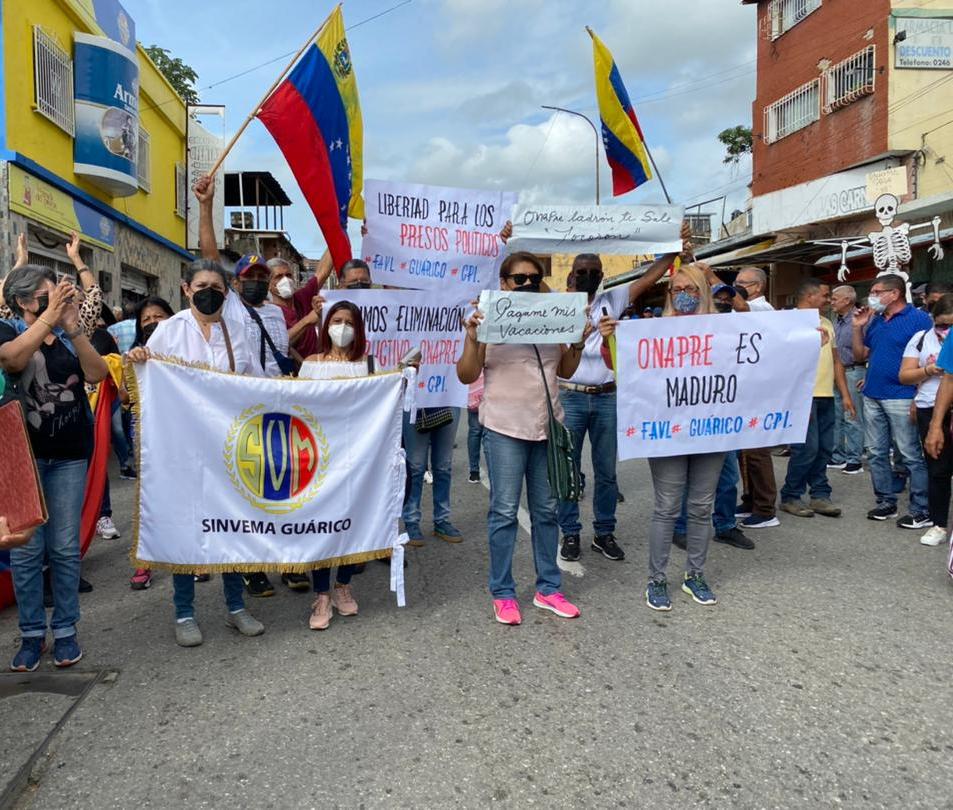 Trabajadores de la educación y la salud en Guárico no se calan el instructivo de la Onapre