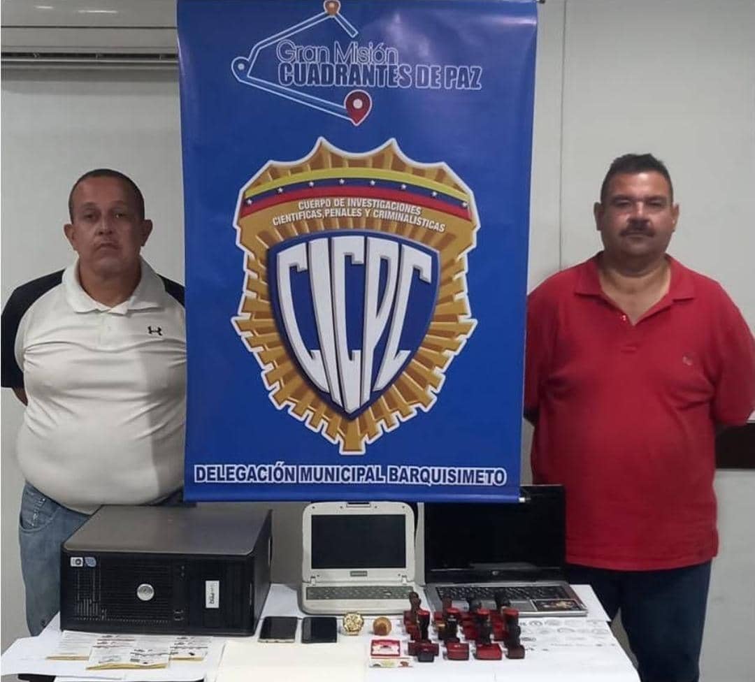 Tras las rejas dos sujetos por falsificar documentos en Lara