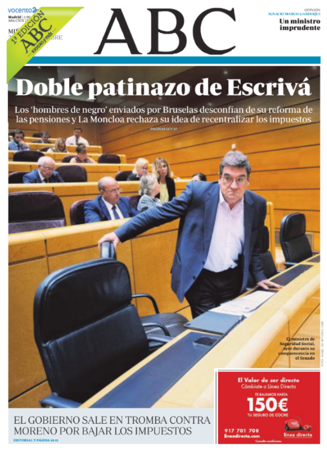 Portadas de la prensa internacional de este miércoles 21 de septiembre de 2022