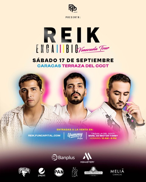 Arte concierto Reik Caracas horizontal