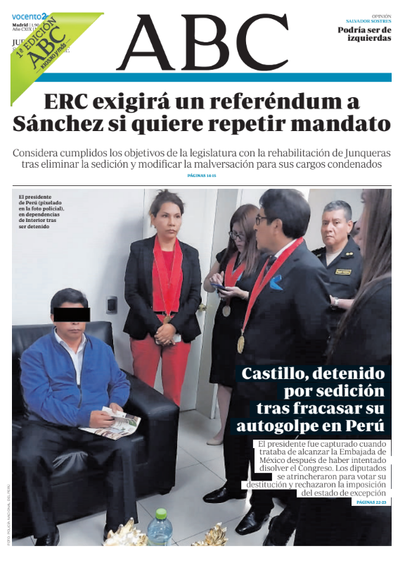 Portadas de la prensa internacional de este jueves 8 de diciembre de 2022