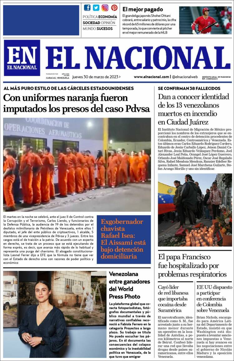 Portadas de este jueves 30 de marzo de 2023