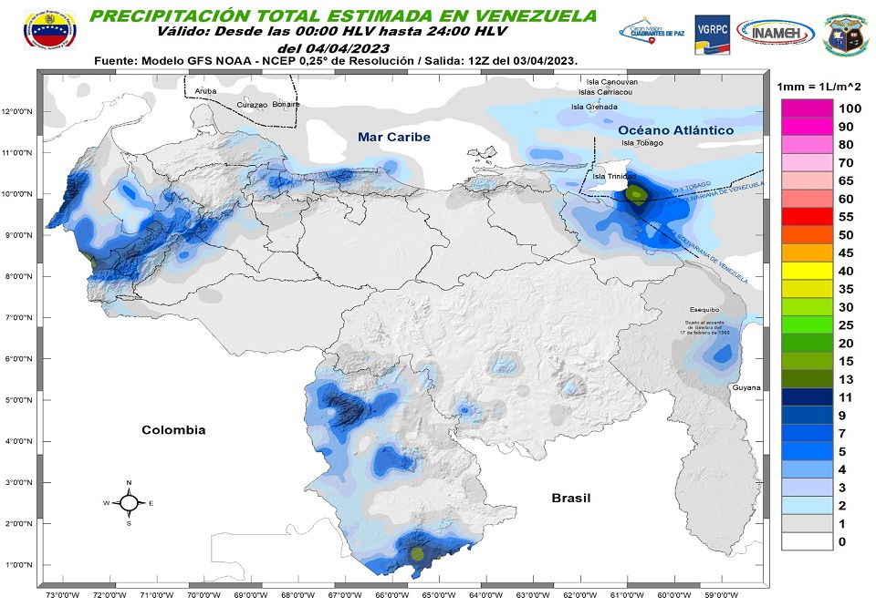 Inameh prevé olas de hasta dos metros de altura en algunas costas venezolanas este #4Abr