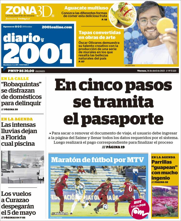 Portadas de este viernes 14 de abril de 2023