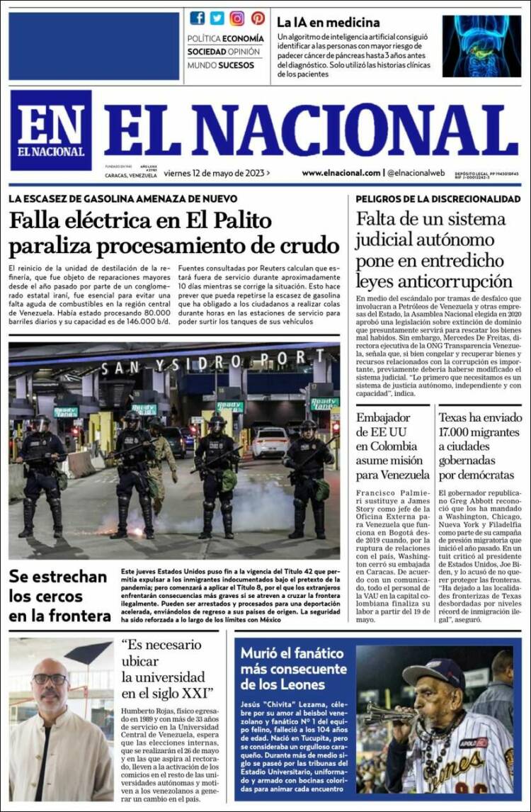 Portadas de este viernes 12 de mayo de 2023