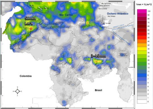 Inameh pronosticó actividad tormentosa y ráfagas de viento en algunas áreas de Venezuela este #31Oct