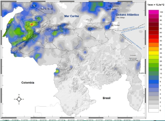 Inameh prevé lluvias en gran parte de Venezuela este #3Oct