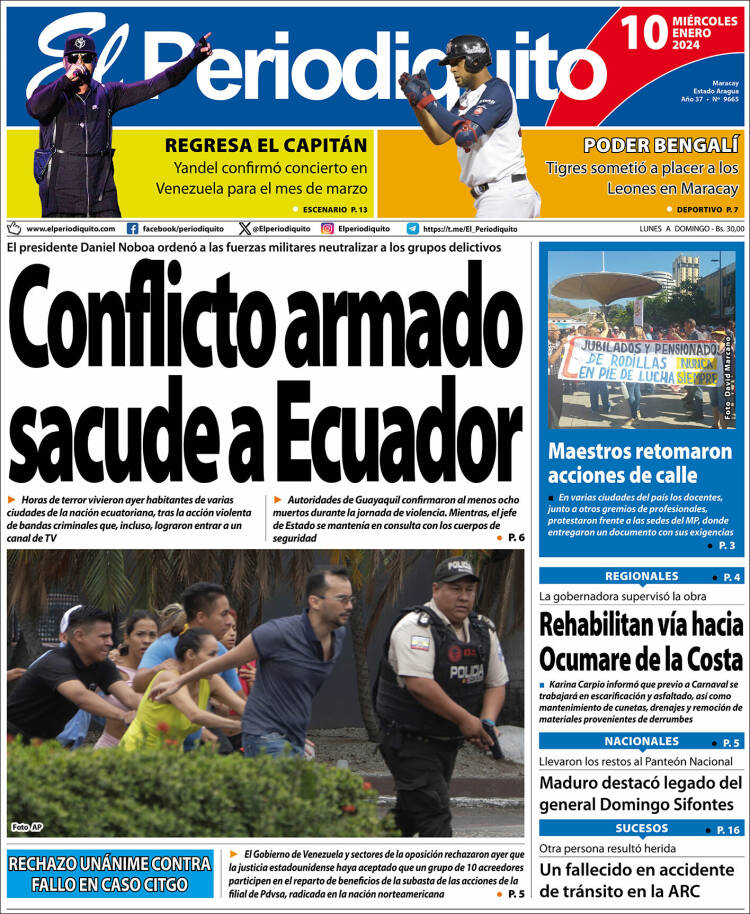 Portadas de este miércoles 10 de enero de 2024