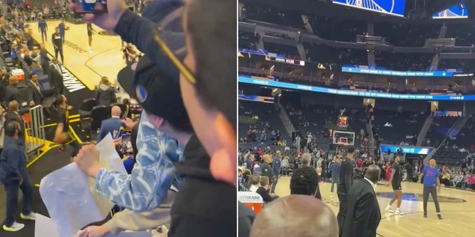 El tiro imposible a más de 40 metros de Stephen Curry durante un calentamiento que causó sorpresa en la NBA (VIDEO)