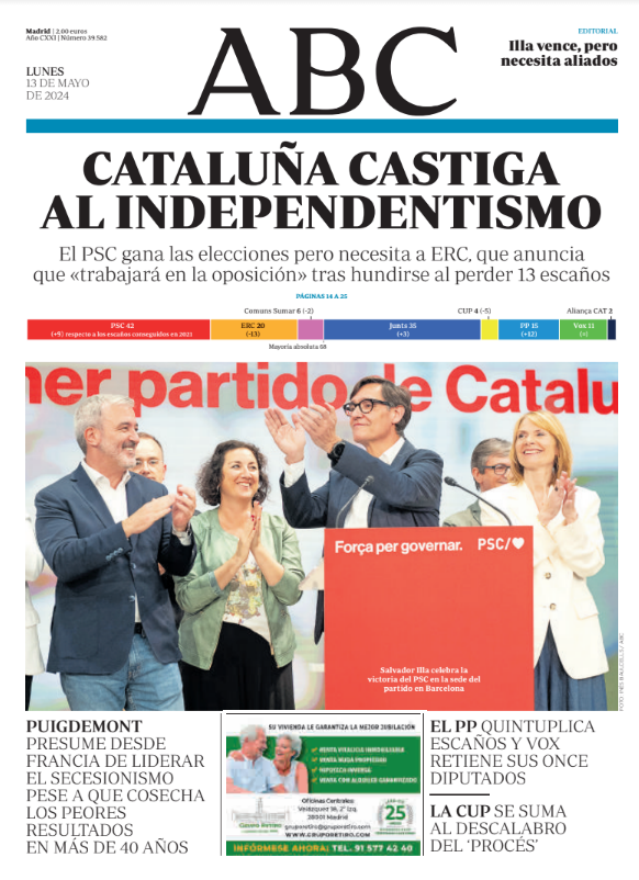 Portadas de la prensa internacional de este lunes 13 de mayo de 2024