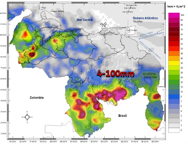 Inameh prevé lluvias y chubascos en algunos estados de Venezuela este #15May