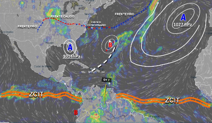 Onda tropical 1 podría generar actividad eléctrica y ráfagas de viento en algunos estados de Venezuela este #26May