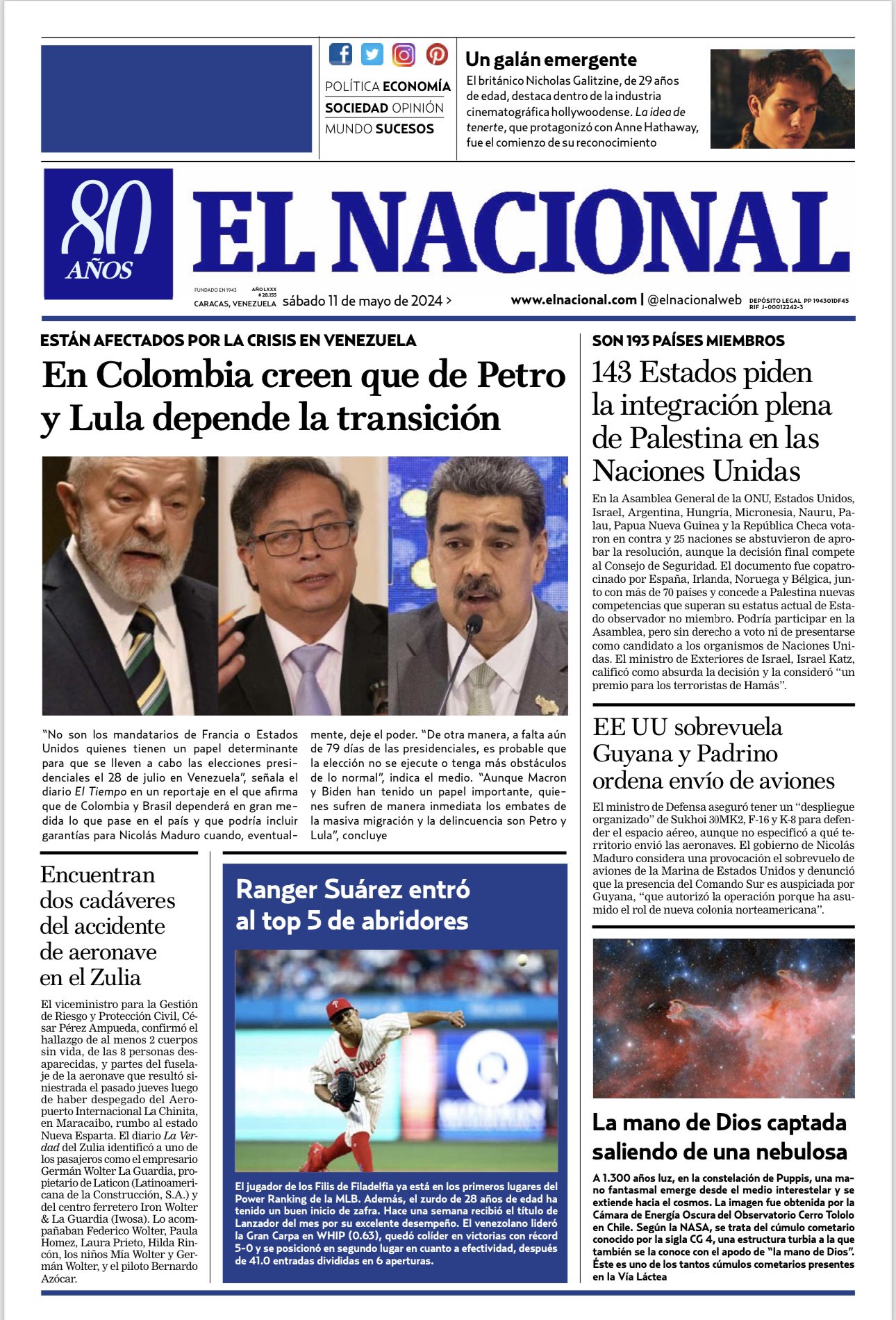 Portadas de este sábado 11 de mayo de 2024